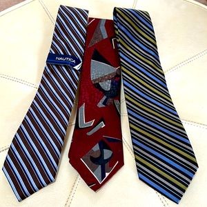 Set of three men’s ties. NWT and EUC.